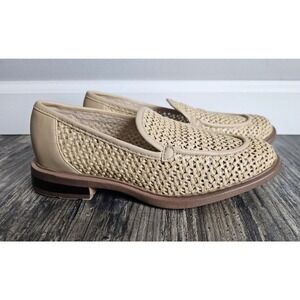 Eda2 Natural Crochet Franco Sarto Loafer Flats Size 5